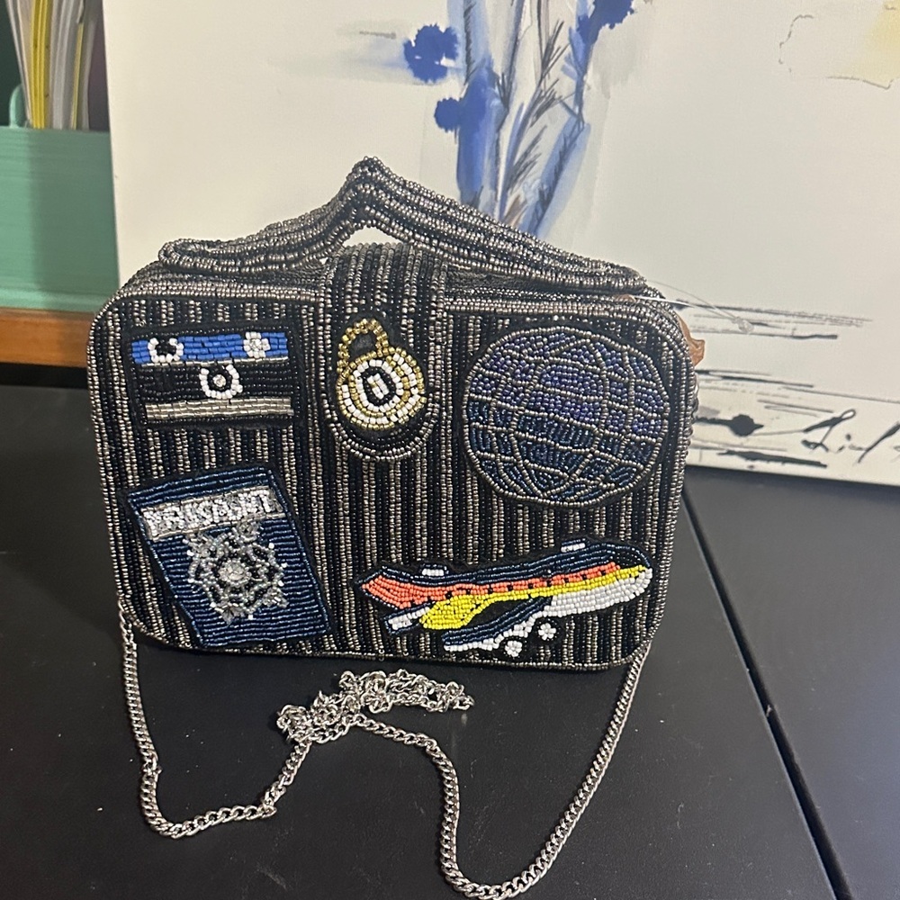 From India to you beaded travel clutch and crossbody bag